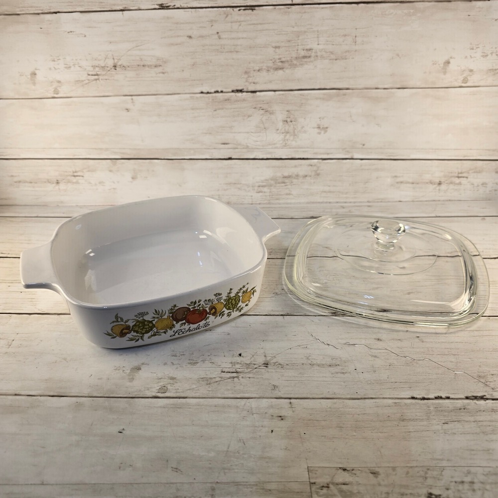 Vintage Corning Ware A-1 Spice O Life L Echalote 1 Quart Casserole Dish w Lid